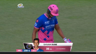 M24: MI vs RR – Shivam Dube Wicket