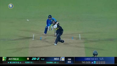 IND-W vs AUS-W 2022, 5TH T20I: Tahlia McGrath Six