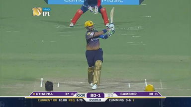 M32: KKR vs DD – Robin Uthappa Six