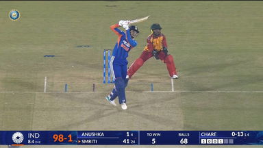 IND-W vs ZIM-W 2026, 2nd T20I: Smriti Mandhana Six