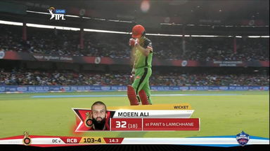 M20: RCB vs DC –  Moeen Ali Wicket