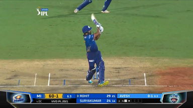 M13: DC vs MI   – Rohit Sharma Six