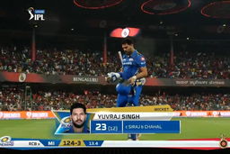 M07: RCB vs MI – Yuvraj Singh Wicket
