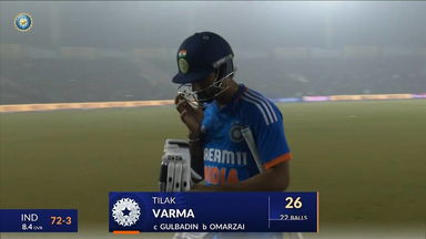 IND vs AFG 2024, 1ST T20I: Tilak Varma Wicket
