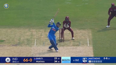 IND-W vs WI-W 2024, 2nd ODI: Smriti Mandhana Six