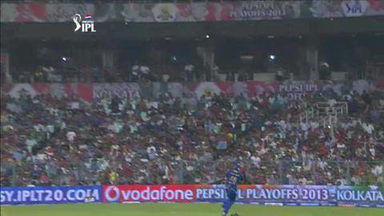 M75: RR vs MI – Shane Watson Wicket