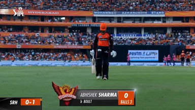 M04: SRH vs RR –  Abhishek Sharma  Wicket