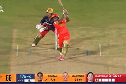 WPL 2025, M01 - GG vs RCB: Simran Shaikh Six