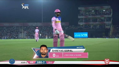 M32: KXIP vs RR – Shreyas Gopal Wicket