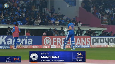 IND-W vs SL-W 2025, 2nd T20I: Smriti Mandhana Wicket