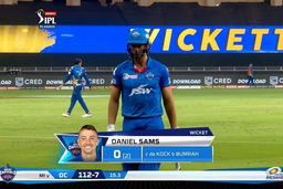 Q1: MI vs DC – Daniel Sams Wicket