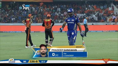 M07: SRH vs MI – Pradeep Sangwan Wicket