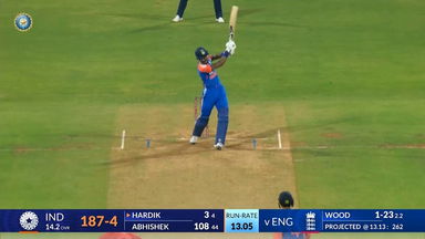 IND vs ENG 2025, 5th T20I: Hardik Pandya Six