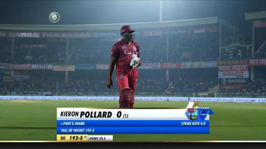 IND vs WI 2019, 2nd ODI: Kieron Pollard Wicket
