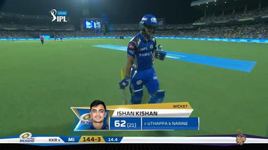 M41: KKR vs MI – Ishan Kishan Wicket