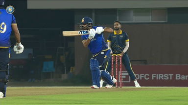 Vijay Hazare Trophy 2025-26 SF2, Saurashtra vs Punjab: On the charge: Vishvaraj Jadeja smashes 4,4,6,4,4