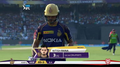 M18: KKR vs KXIP – Nitish Rana Wicket