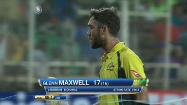 IND vs AUS 2017, 1st T20I: Glenn Maxwell Wicket