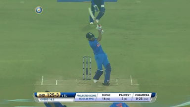 IND vs SL 2017, 1st T20I: Manish Pandey Six