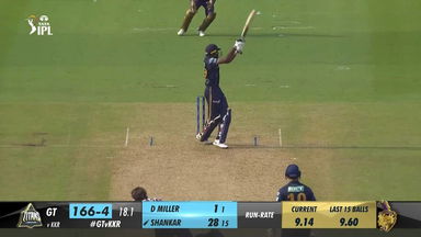 M13: GT vs KKR –  Vijay Shankar Six