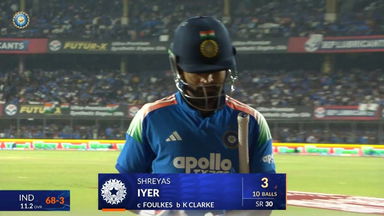 IND vs NZ 2026, 3rd ODI: Shreyas Iyer Wicket