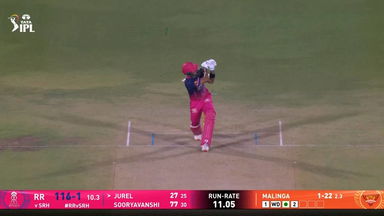 IPL 2026 M36: RR vs SRH - Dhruv Jurel Six