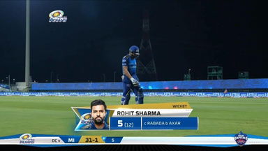 M27: MI vs DC – Rohit Sharma Wicket