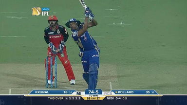 M12: RCB vs MI – Kieron Pollard Six