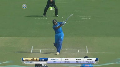 IND vs NZ 2017, 3rd ODI: Rohit Sharma Six