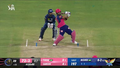 M44: LSG vs RR – Riyan Parag Six