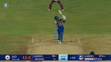 IND vs WI 2026, 4th T20I: Sanju Samson Six
