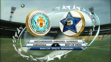 Irani Cup 2014-15: Karnataka v Rest of India XI, Karnataka 1st Innings Highlights