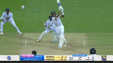 IND vs SL 2022, 2nd Test, Day 1: Shreyas Iyer Six