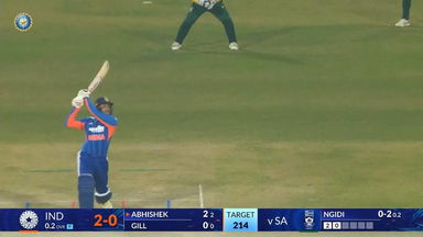 IND vs SA 2025, 2nd T20I: Abhishek Sharma Six