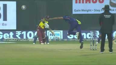 IND vs WI 2022, 1ST T20I: Nicholas Pooran Six