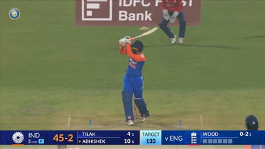 IND vs ENG 2025, 1st T20I: Abhishek Sharma Six