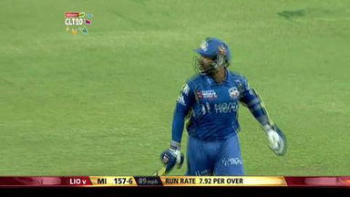 M4: MI vs LIO – Rayudu run out (Nannes)