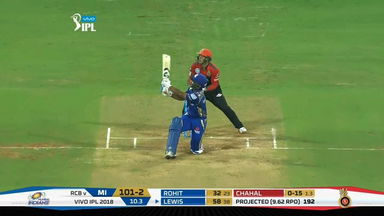 M14: MI vs RCB – Evin Lewis Six