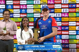 Herbalife Active Catch of the Match: Match 11, Delhi Capitals vs Royal Challengers Bengaluru, WPL 2026: Lucy Hamilton