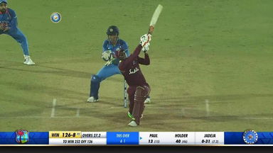 IND vs WI 2018, 4th ODI: Keemo Paul Six