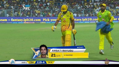 M33: KKR vs CSK – Ambati Rayudu Wicket