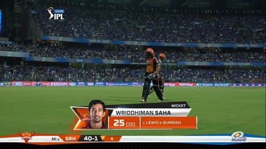 M51: MI vs SRH – Wriddhiman Saha Wicket