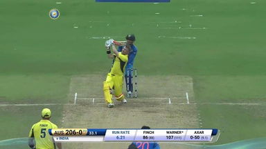 IND vs AUS 2017, 4th ODI: David Warner Six