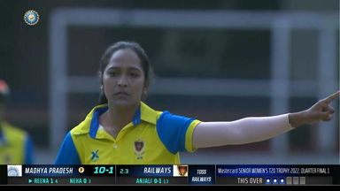 Senior Womens T20 Trophy 2022  QF1 : K Anjali Sarvani's double-wicket over