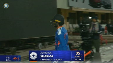 IND vs SA 2025, 3rd T20I: Abhishek Sharma Wicket