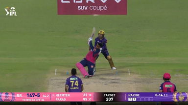 IPL 2025 M53: KKR vs RR - Shimron Hetmyer Six