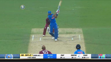IND vs WI 2019, 2nd ODI: Shreyas Iyer Six