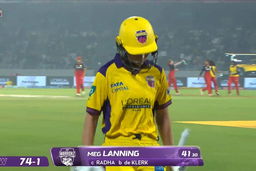 Wicket: Match 18, UP Warriorz vs Royal Challengers Bengaluru, WPL 2026: Meg Lanning Wicket