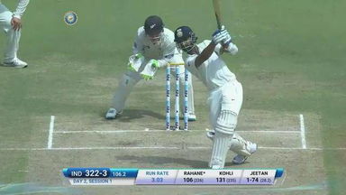 India vs NZ 2016, 3rd Test day 2: Ajinkya Rahane six