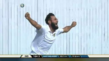1st Test: IND vs SA – India 2nd Inngs: Imran Tahir's 4-wkt haul